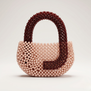 Bella Crystelle Blush Pearl Beaded Handbag – Luxury Statement Tote