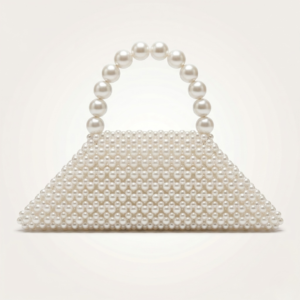 Bella Crystelle Pearl Royale Triangle Clutch – Luxury Bridal Handbag
