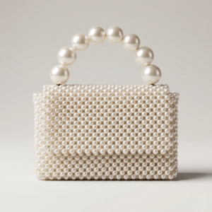 Bella Crystelle Royal Pearl Statement Clutch – Luxury Pearl Evening Bag