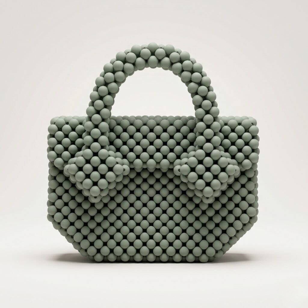 Bella Crystelle Sage Bloom Mini Bag – Sage Green Beaded Floral Handbag